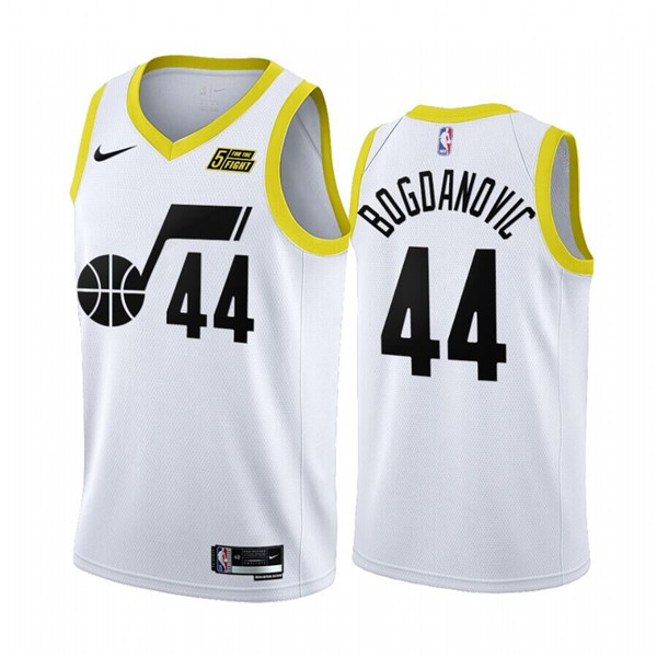 Men's Utah Jazz #44 Bojan Bogdanovic White 2022/23 Association Edition Stitched Basketball Jersey